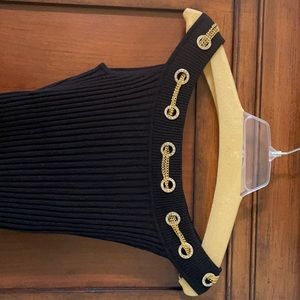 Boston Proper blk sweater rhinestone detail/new